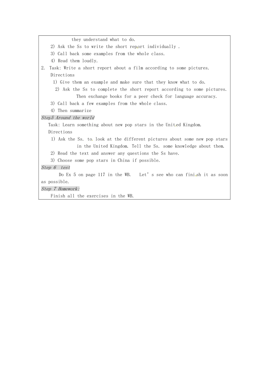 八年级英语下册 Module 6 Entertainment Unit 3 Language in use教学设计 外研版_第3页