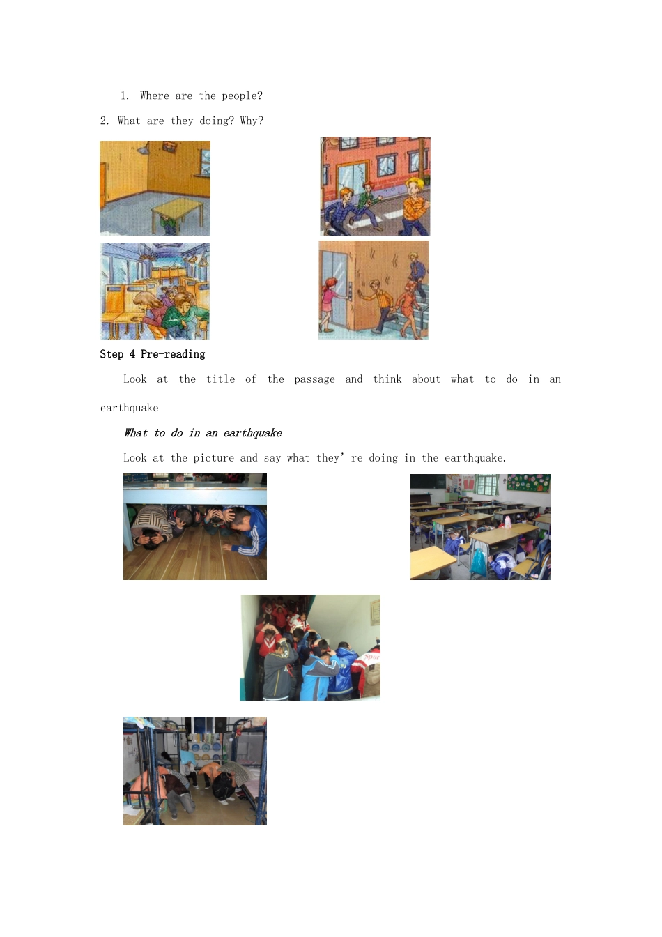 学年八年级英语上册 Module 12 Help Unit 2 Stay away from windows and heavy furniture教案 （新版）外研版-（新版）外研版初中八年级上册英语教案_第2页