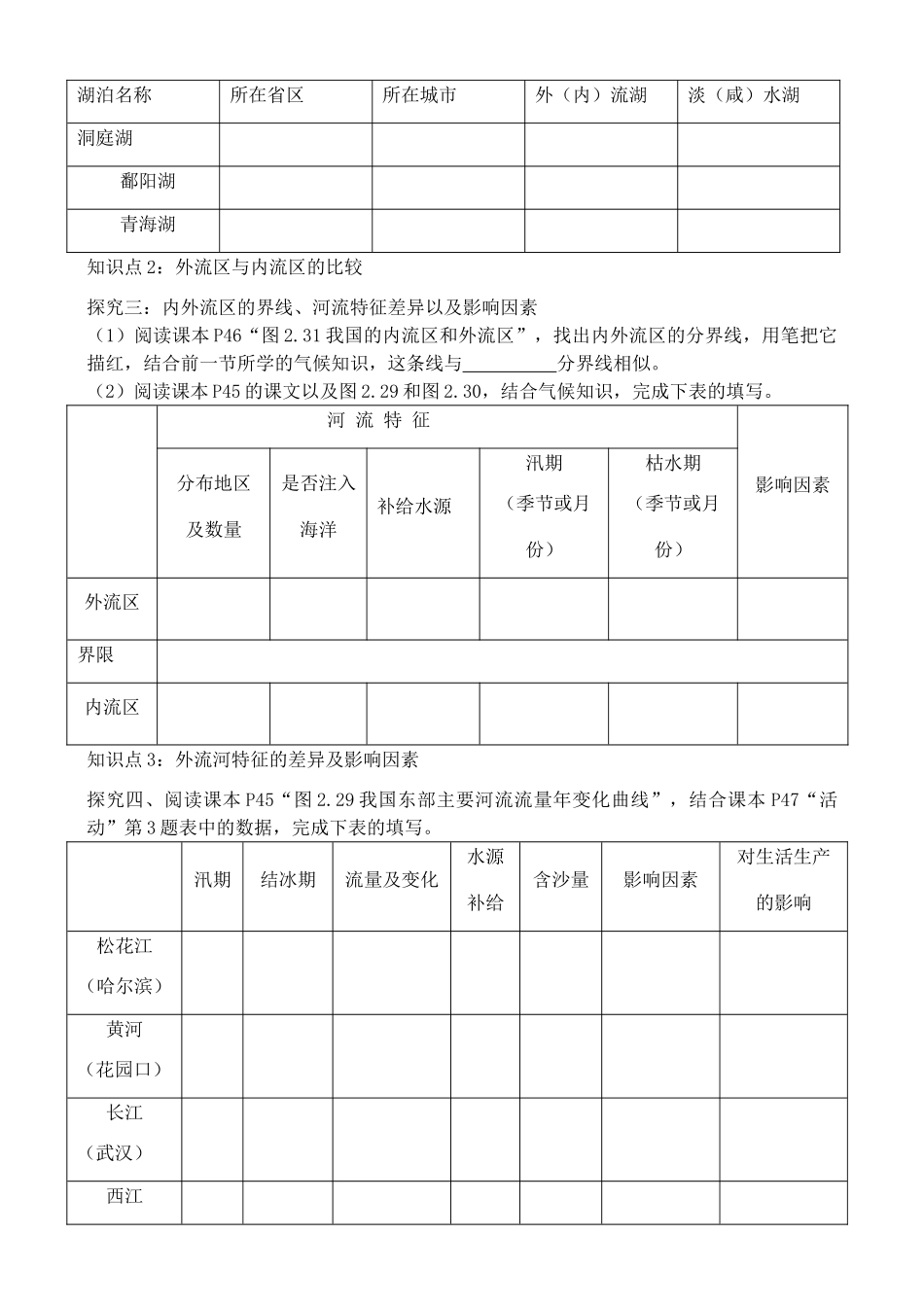《河流和湖泊——众多的河湖》学案_第2页
