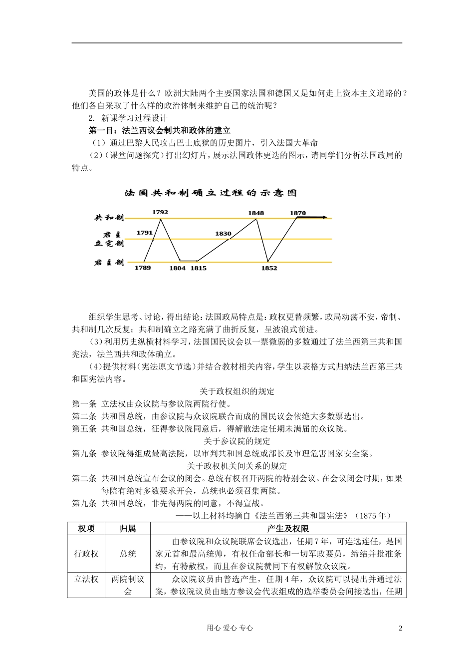高中历史《资本主义政治制度在欧洲大陆的扩展》教案3 新人教版必修1_第2页