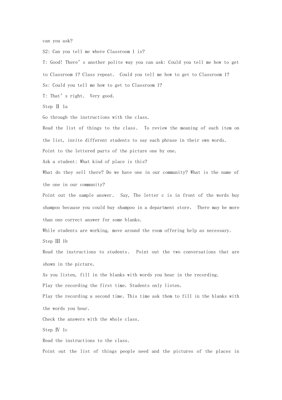 九年级英语 Unit 5 Could you please tell me where the restrooms are教案 鲁教版_第2页