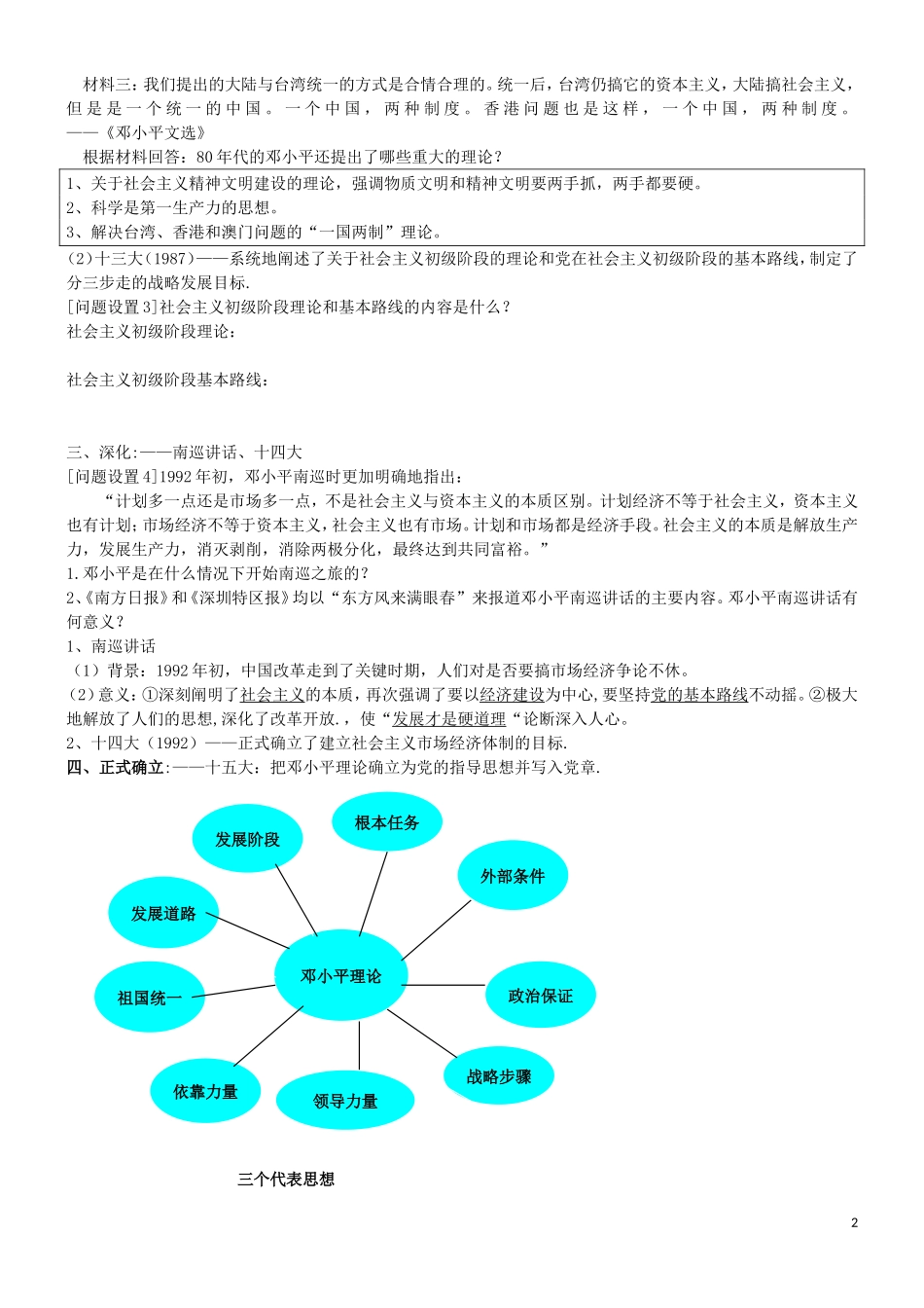 高中历史《社会主义建设的思想指南》教案4 岳麓版必修3_第2页