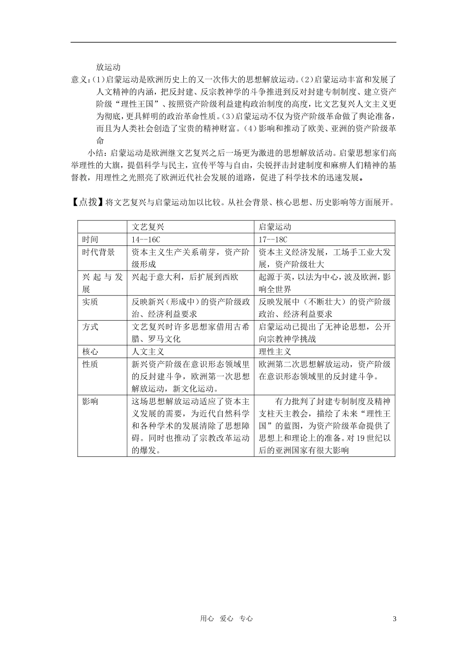 高中历史《理性之光》教案4 岳麓版必修3_第3页