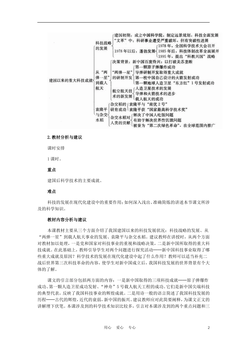 高中历史《建国以来的重大科技成就》教案4 新人教版必修3_第2页