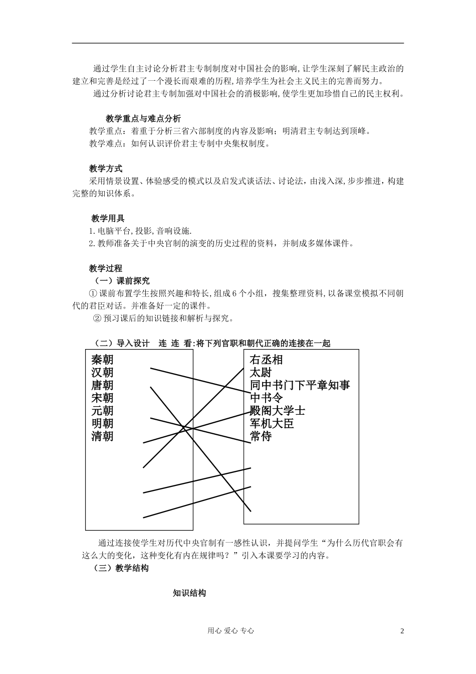 高中历史《古代政治制度的成熟》教案2 岳麓版必修1_第2页