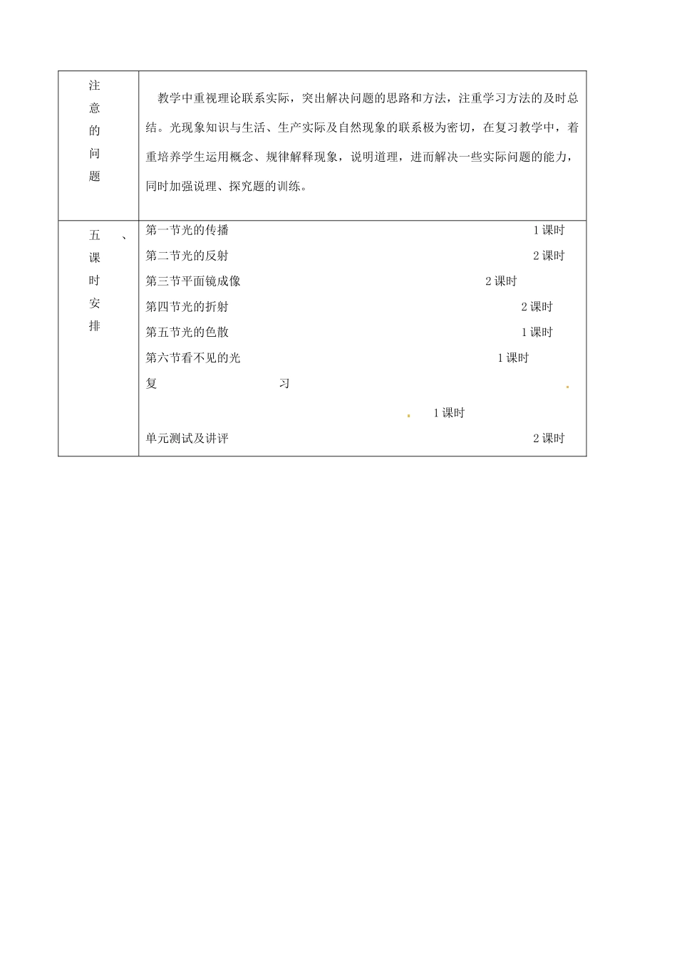 八年级物理上册 第三章 光现象教案 鲁教版五四制-鲁教版五四制初中八年级上册物理教案_第3页