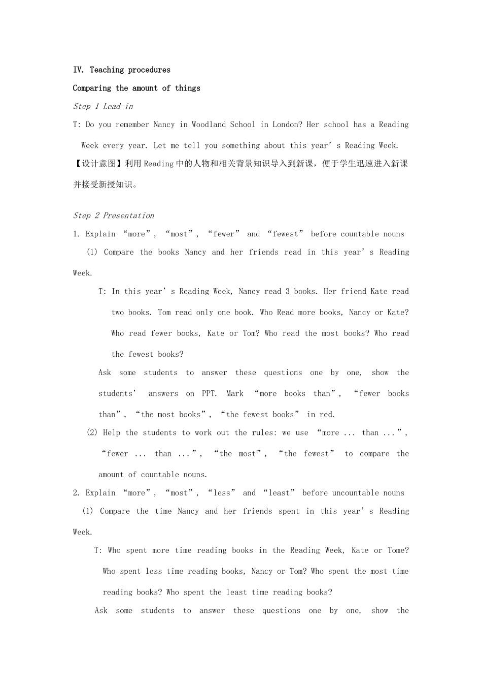 八年级英语上册 Unit 2 School life Garmmar教案 （新版）牛津版-（新版）牛津版初中八年级上册英语教案_第2页