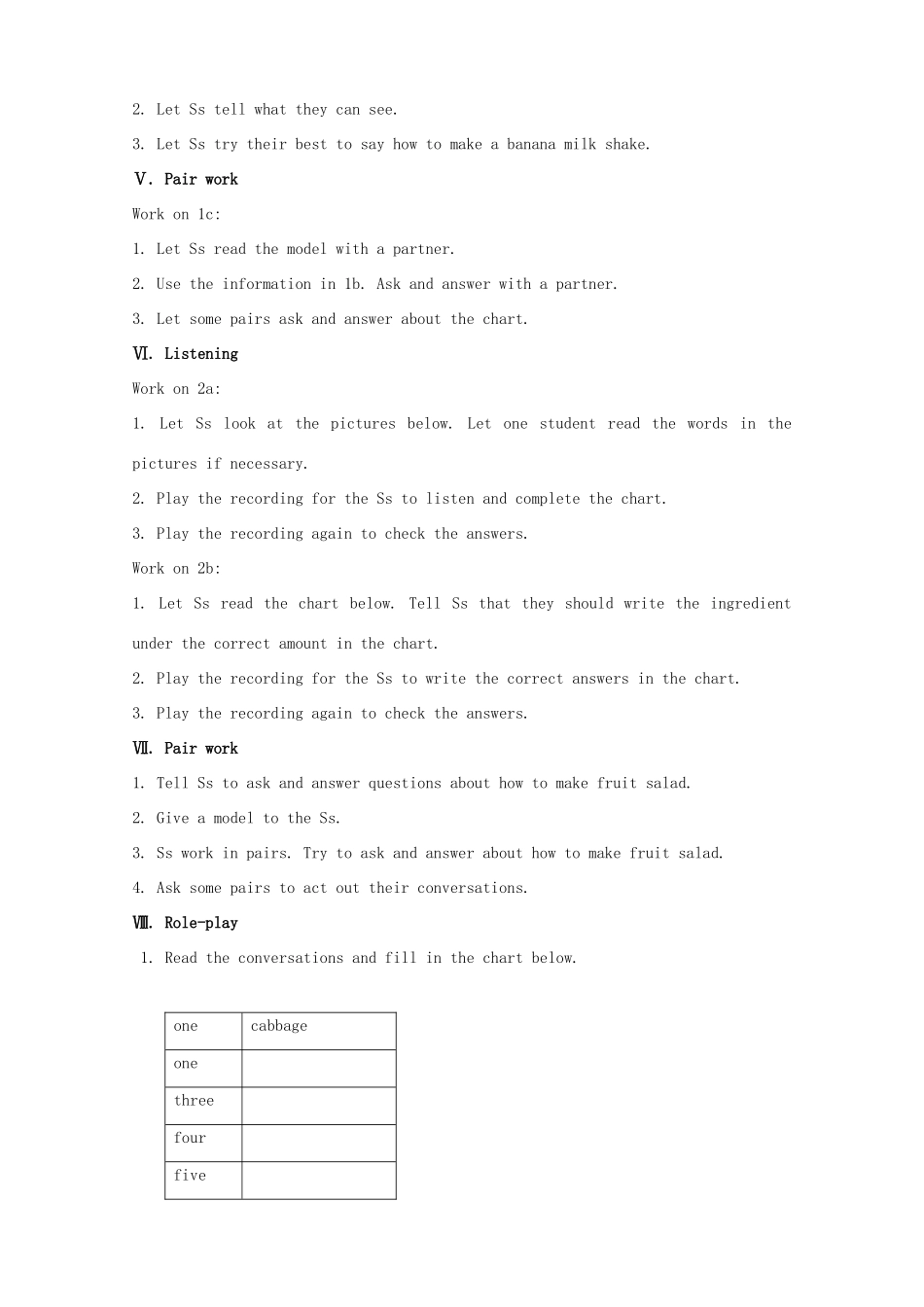 八年级英语上册 Unit 8 How do you make a banana milk shake教案1 （新版）人教新目标版_第3页