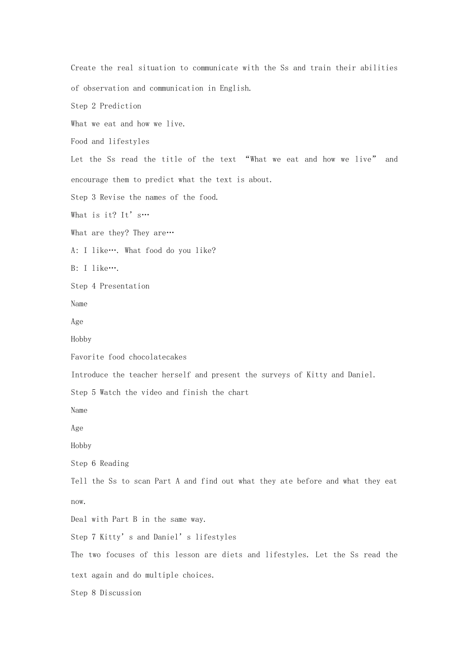 七年级英语上册 Unit 4 Reading优课展评教案及反思 人教新目标版_第2页