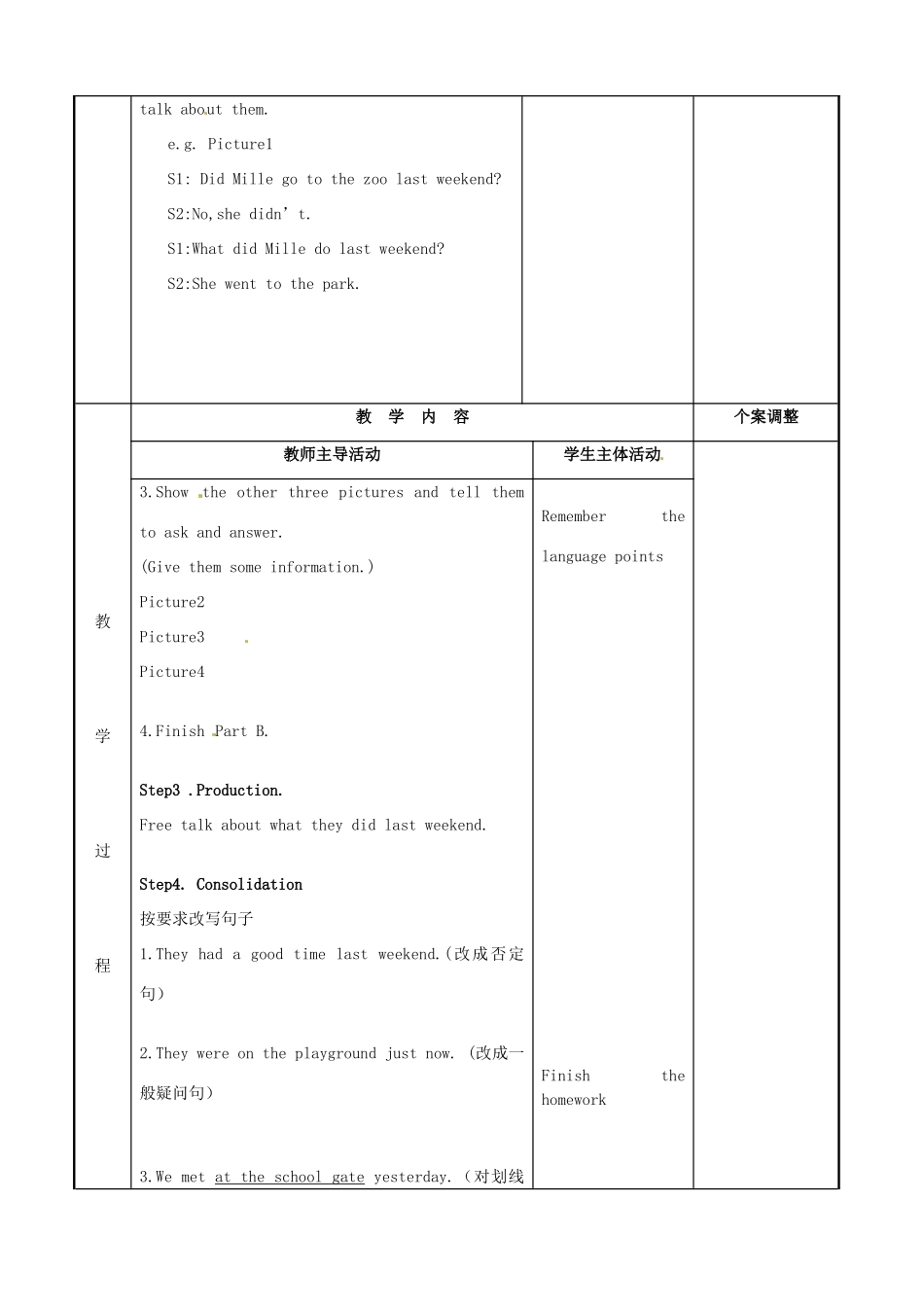 七年级英语下册 Unit 6 Outdoor fun Grammar 2教案 （新版）牛津版-（新版）牛津版初中七年级下册英语教案_第2页
