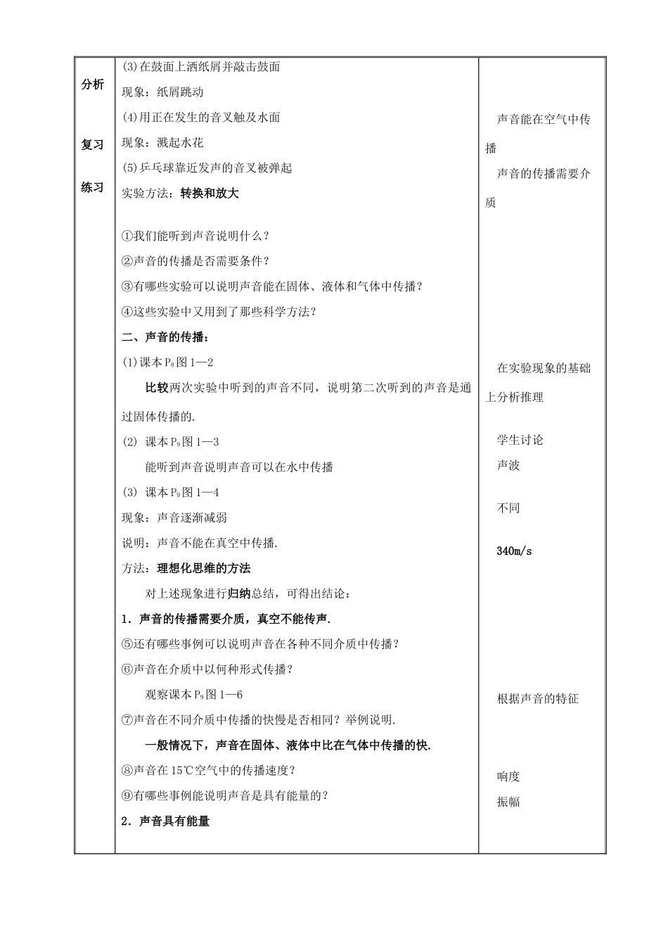 中考物理声现象总复习教案 苏教版_第2页