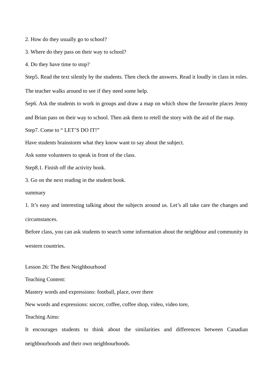 八年级英语上册Unit4 My neighbourhood冀教版_第2页