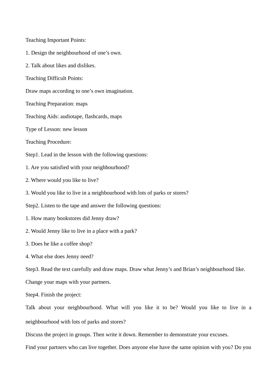 八年级英语上册Unit4 My neighbourhood冀教版_第3页