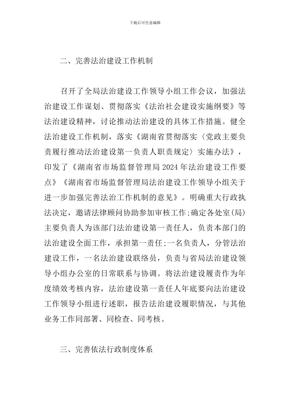 2024年市场监管局法治工作总结_第2页