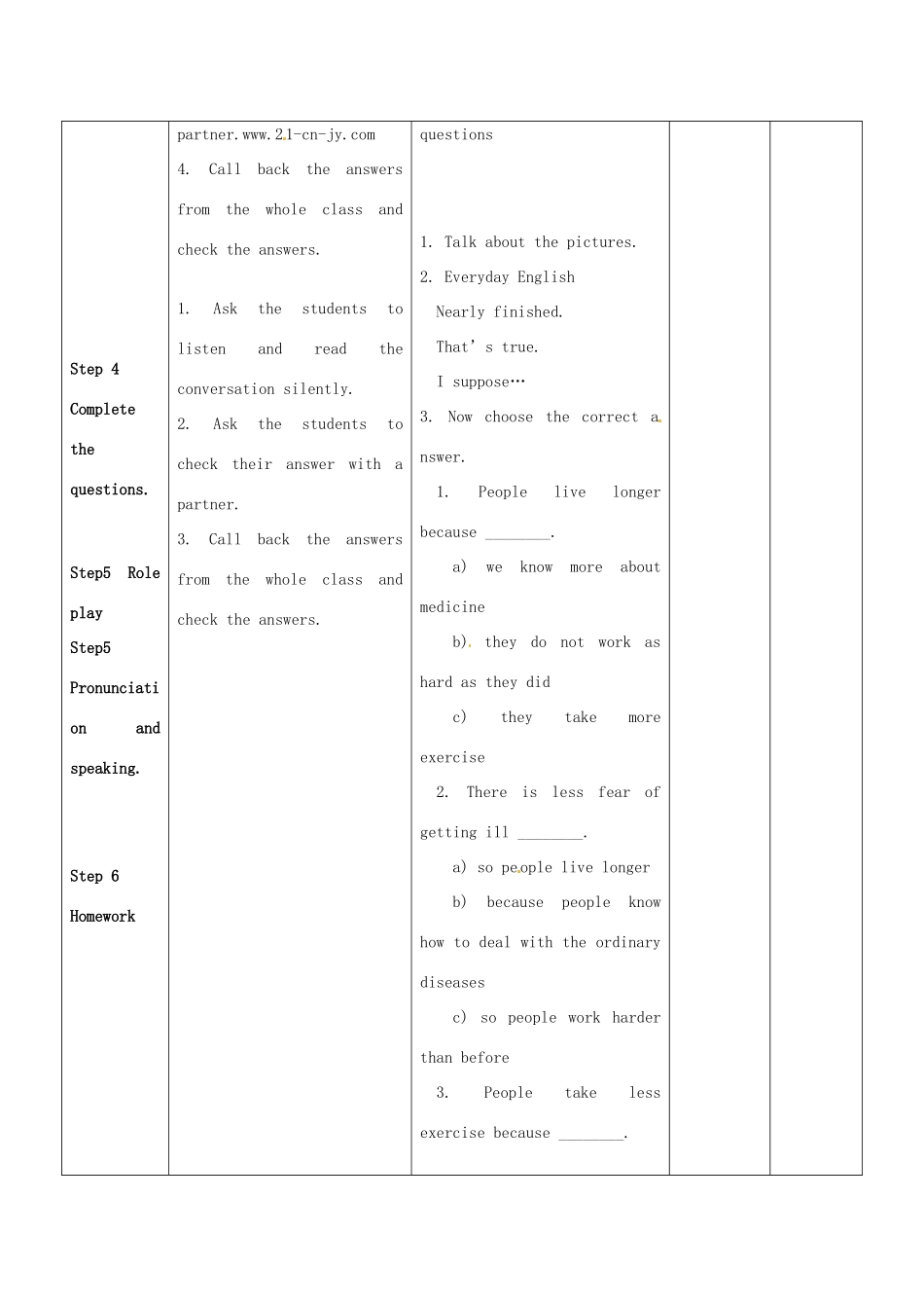 四川省华蓥市九年级英语下册《Module 3 Unit 1 They sometimes work harder》教案 （新版）外研版-（新版）外研版初中九年级下册英语教案_第2页