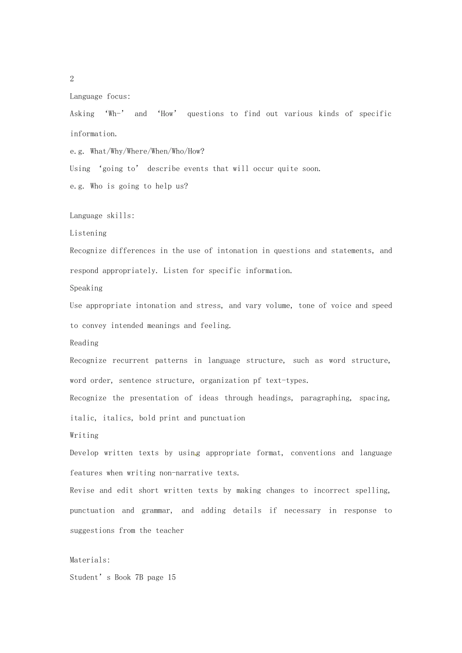 七年级英语下册 Module 1 Unit 3 The international food festival教案 上海牛津版_第3页