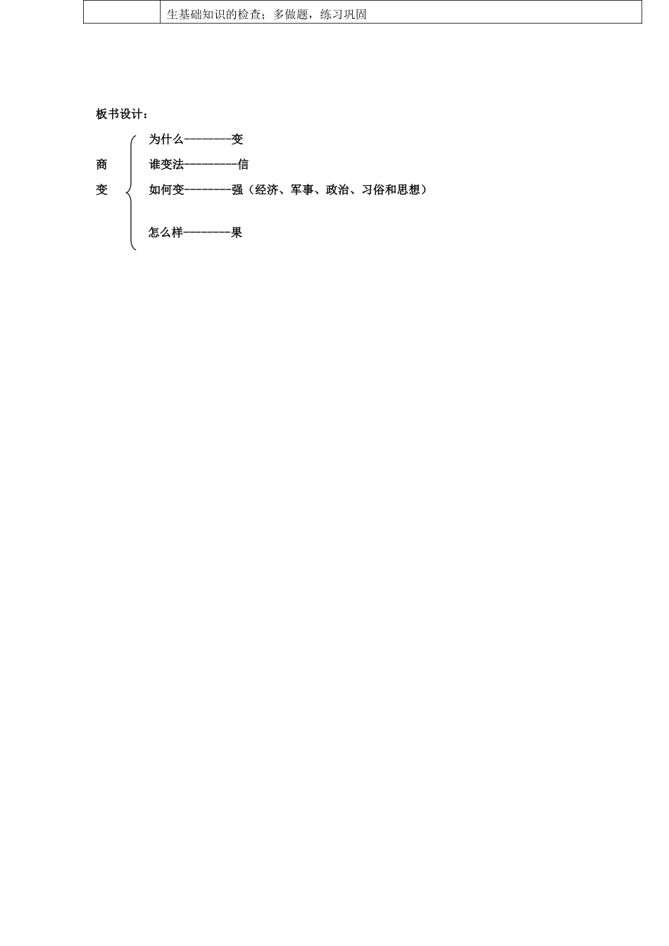 高中历史 第4课 商鞅变法教案3 岳麓版选修1-岳麓版高二选修1历史教案_第3页