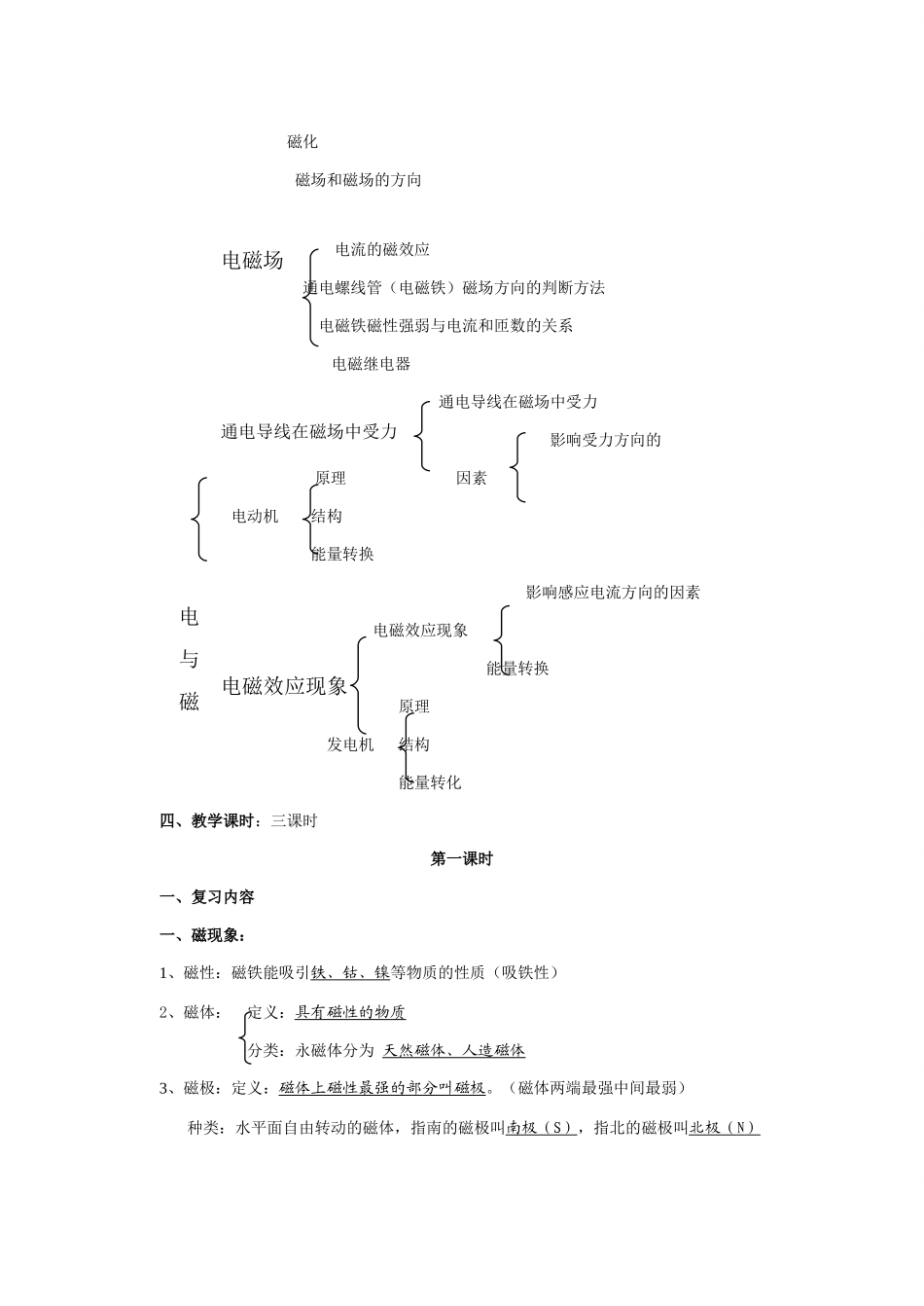 九年级物理第八章 电与磁 教案备考教案_第2页