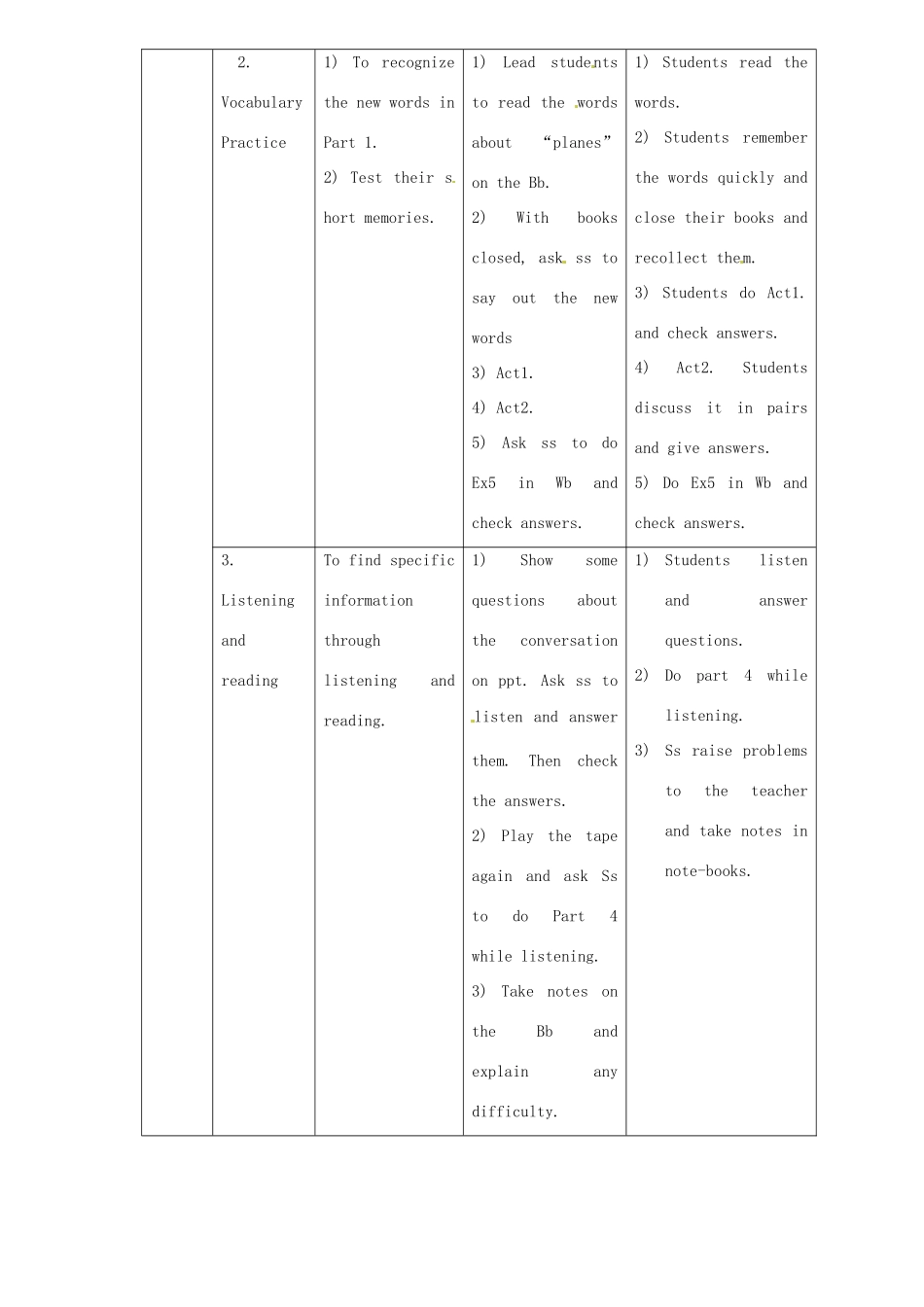 天津市武清区杨村第五中学八年级英语上册《Module 2 Experiences Unit 1 Have you ever entered a competition？》教案 外研版_第3页
