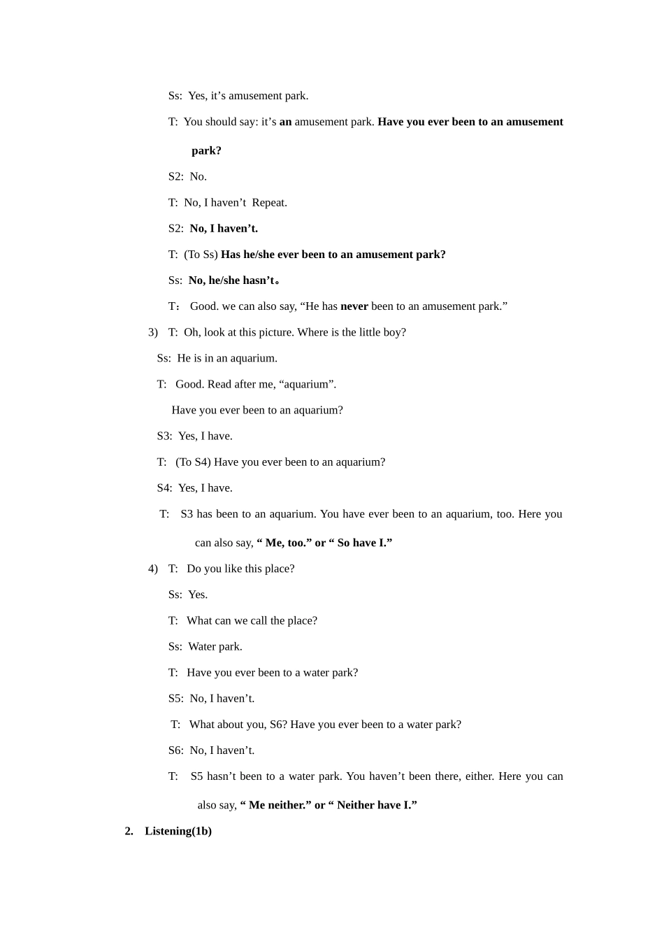 八年级英语第九单元第一课时教案人教版_第2页