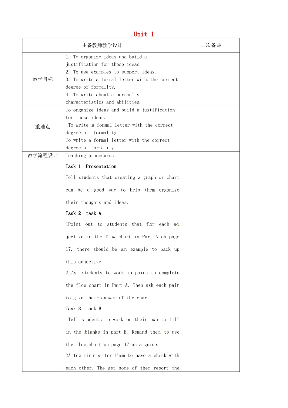 九年级英语上册 Unit 1 Star signs Task教案 牛津版-牛津版初中九年级上册英语教案_第1页