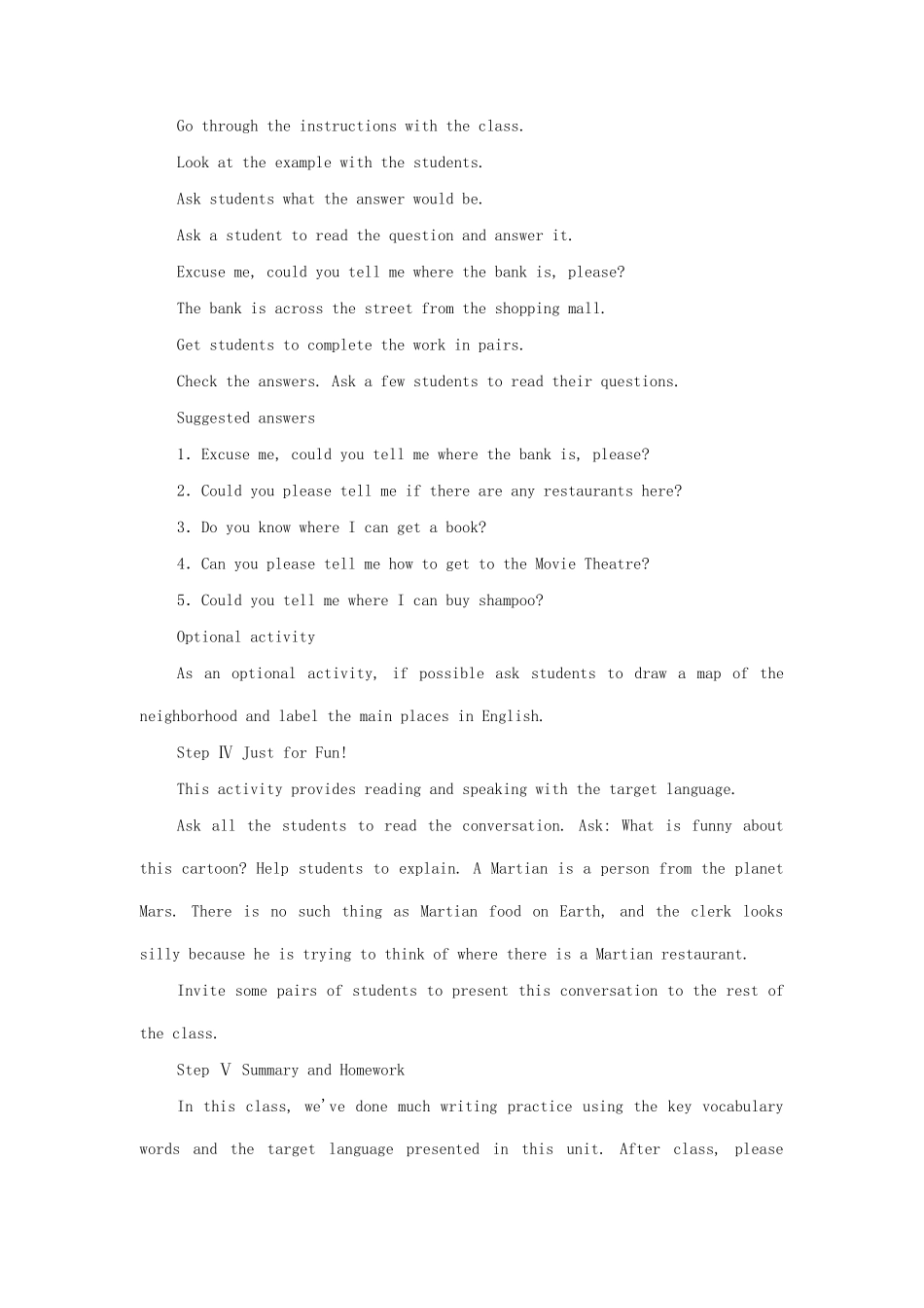 九年级英语全册 Unit 11 Could you please tell me where the restrooms are？The Sixth Period教案 人教新目标版_第3页