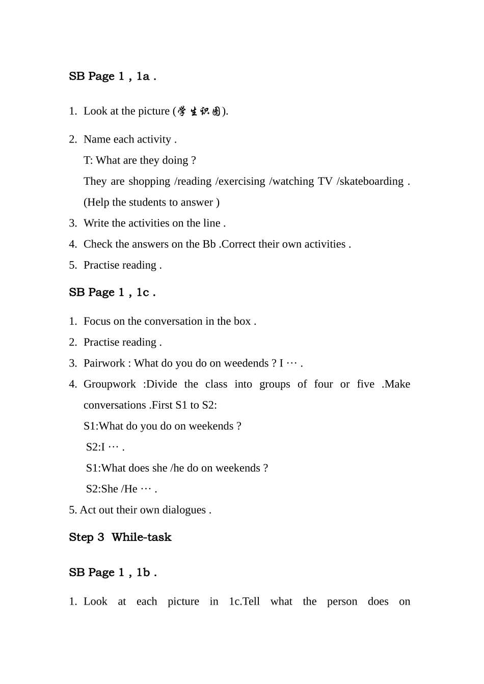 人教版英语八上Unit 1 How often do you exercise 教案1_第2页