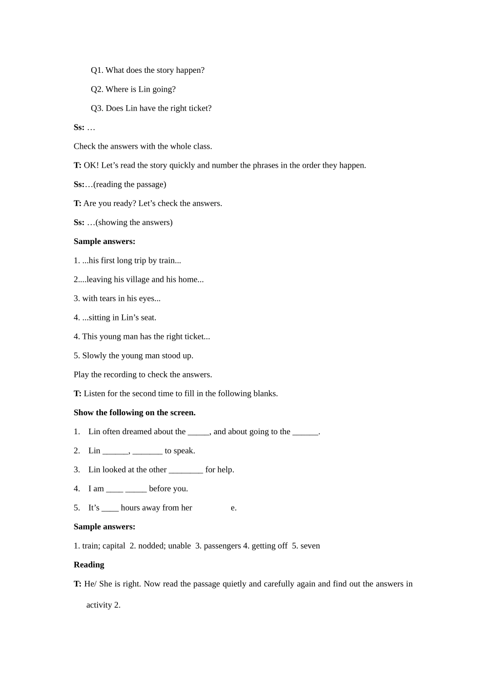 九年级英语下：Module 1 unit 2 you’re sitting in my seat教案外研版_第3页