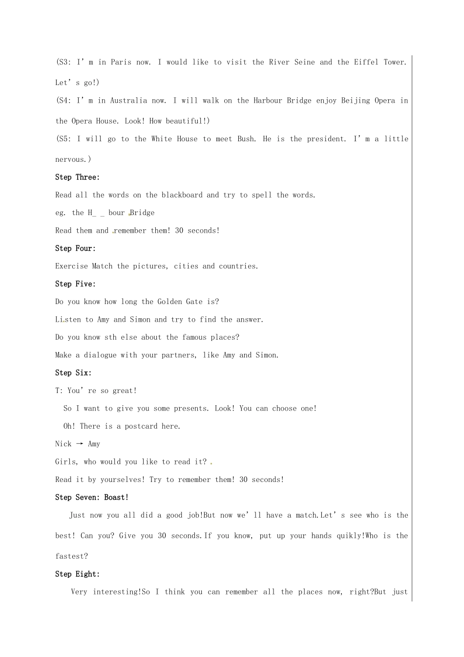 八年级英语上册《Unit 3 A Day out Comic strip ﹠Welcome to the unit》教案 （新版）牛津版-（新版）牛津版初中八年级上册英语教案_第2页