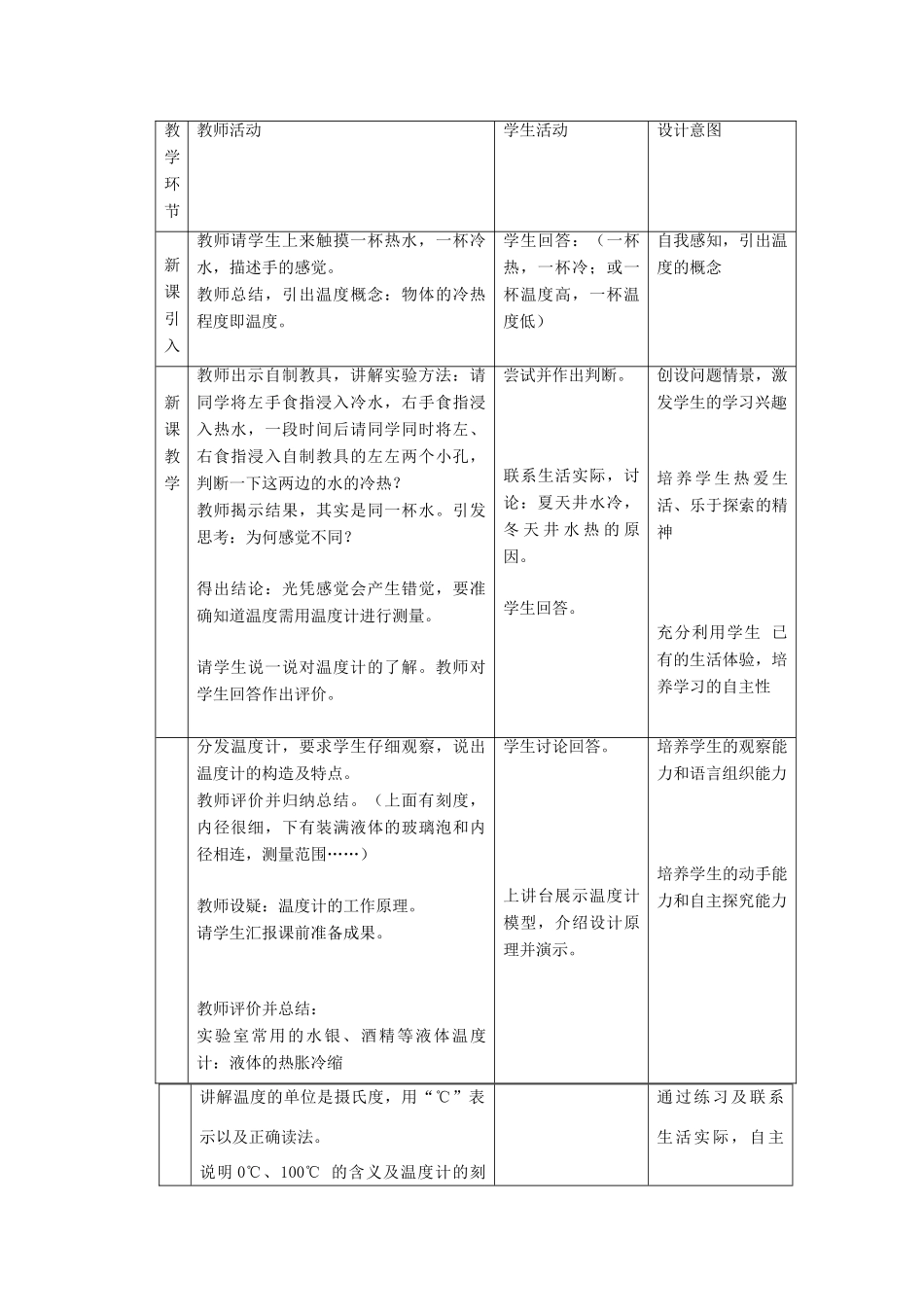 七年级科学上册《温度的测量》教案2 浙教版_第3页