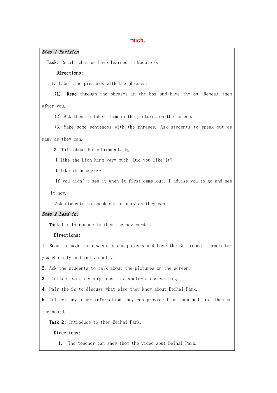 八年级英语下册 Module 7 Time off Unit 1 she asked if I was practising too much教学设计 外研版_第2页