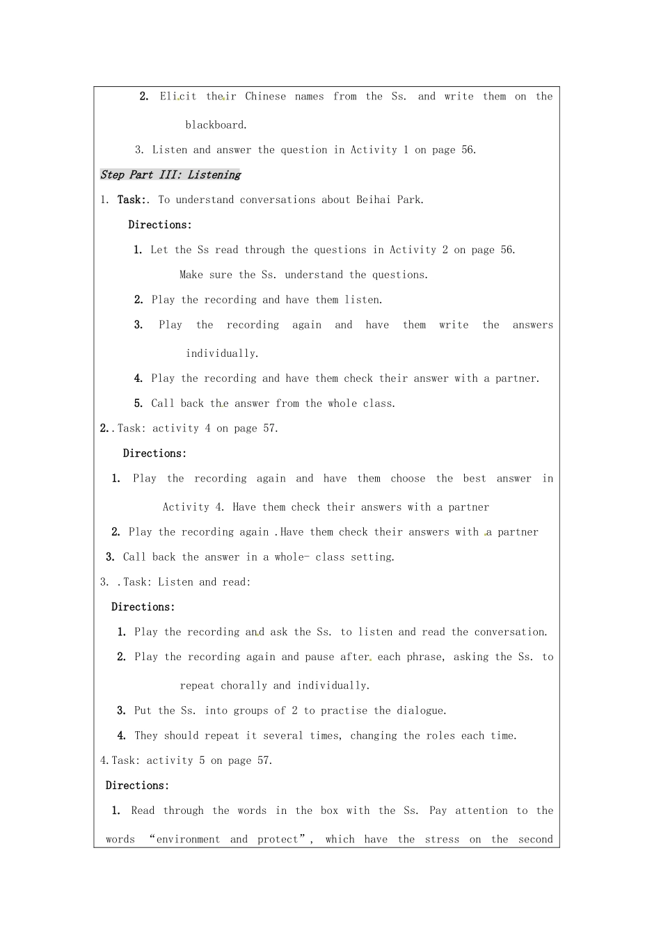 八年级英语下册 Module 7 Time off Unit 1 she asked if I was practising too much教学设计 外研版_第3页