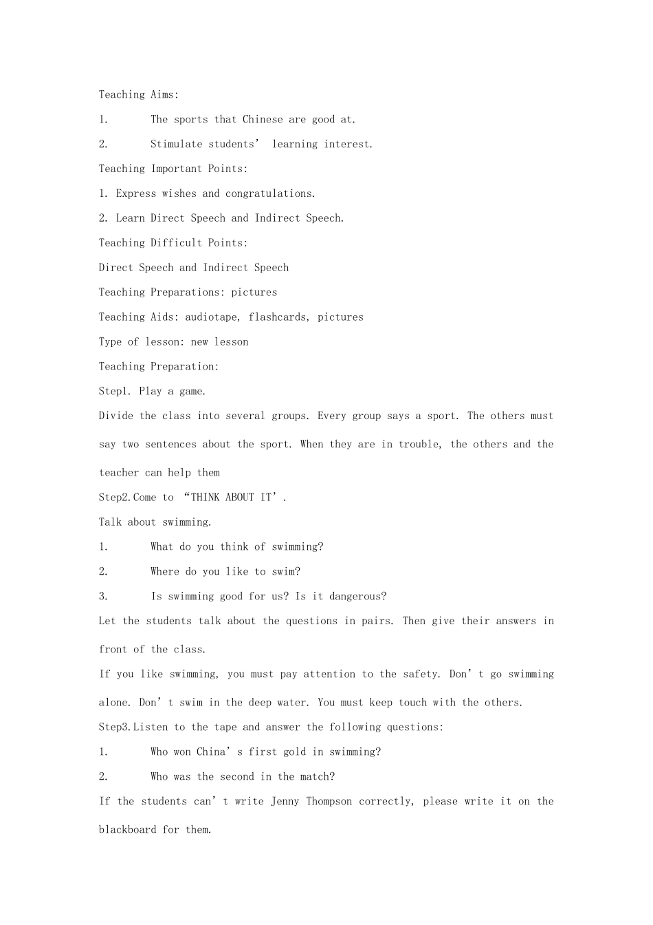 九年级英语上册 整册教案 冀教版_第3页