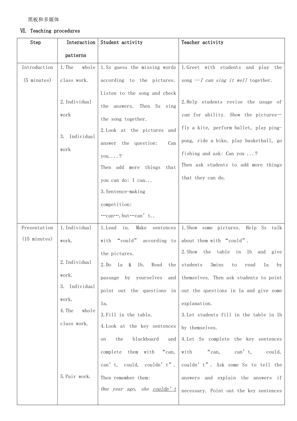 七年级英语下册 Unit 7 Topic 2 Can you sing an English song Section C教案2 （新版）仁爱版-（新版）仁爱版初中七年级下册英语教案_第2页