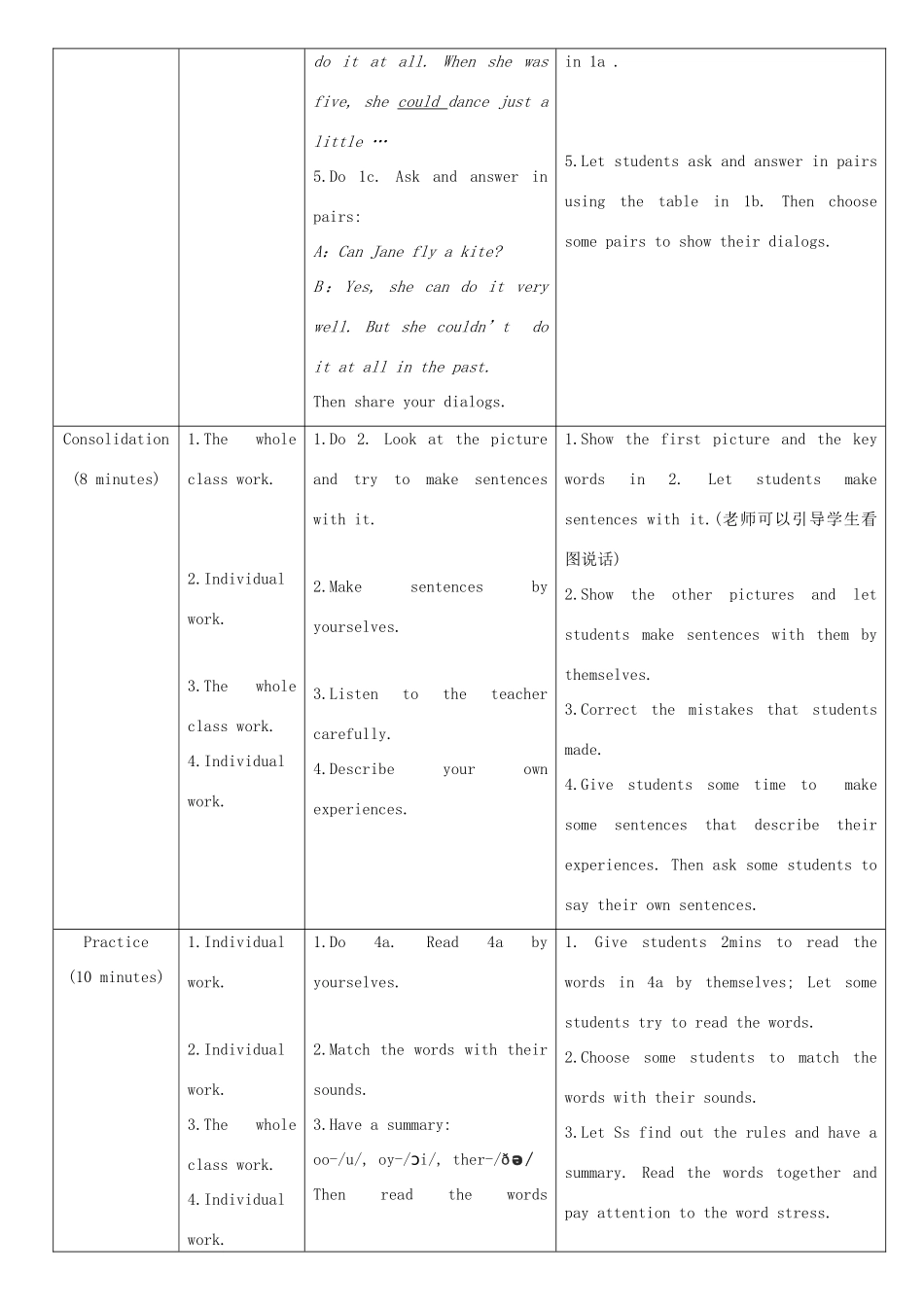 七年级英语下册 Unit 7 Topic 2 Can you sing an English song Section C教案2 （新版）仁爱版-（新版）仁爱版初中七年级下册英语教案_第3页