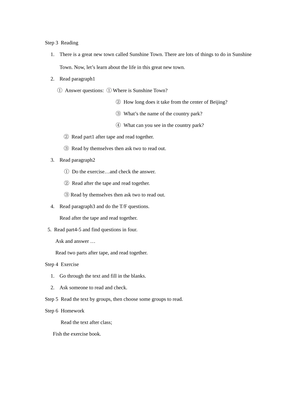 七年级英语Unit2教案牛津版_第3页