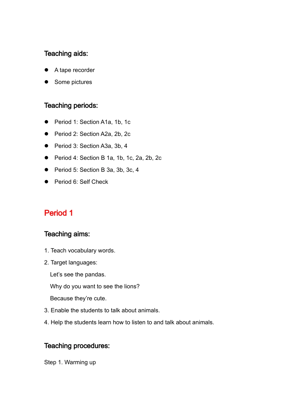 七年级英语 Unit 3  教案人教新课标版 _第2页