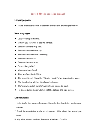 七年级英语 Unit 3  教案人教新课标版 