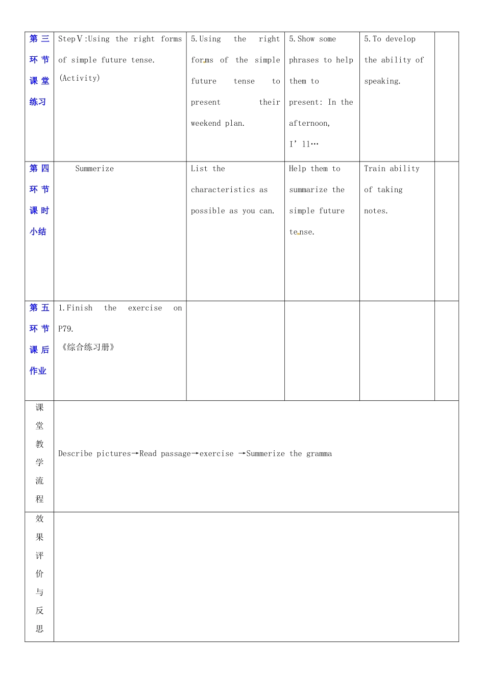 七年级英语上册 Unit 5 Visiting the Moon教案5 （新版）牛津深圳版-牛津深圳版初中七年级上册英语教案_第3页