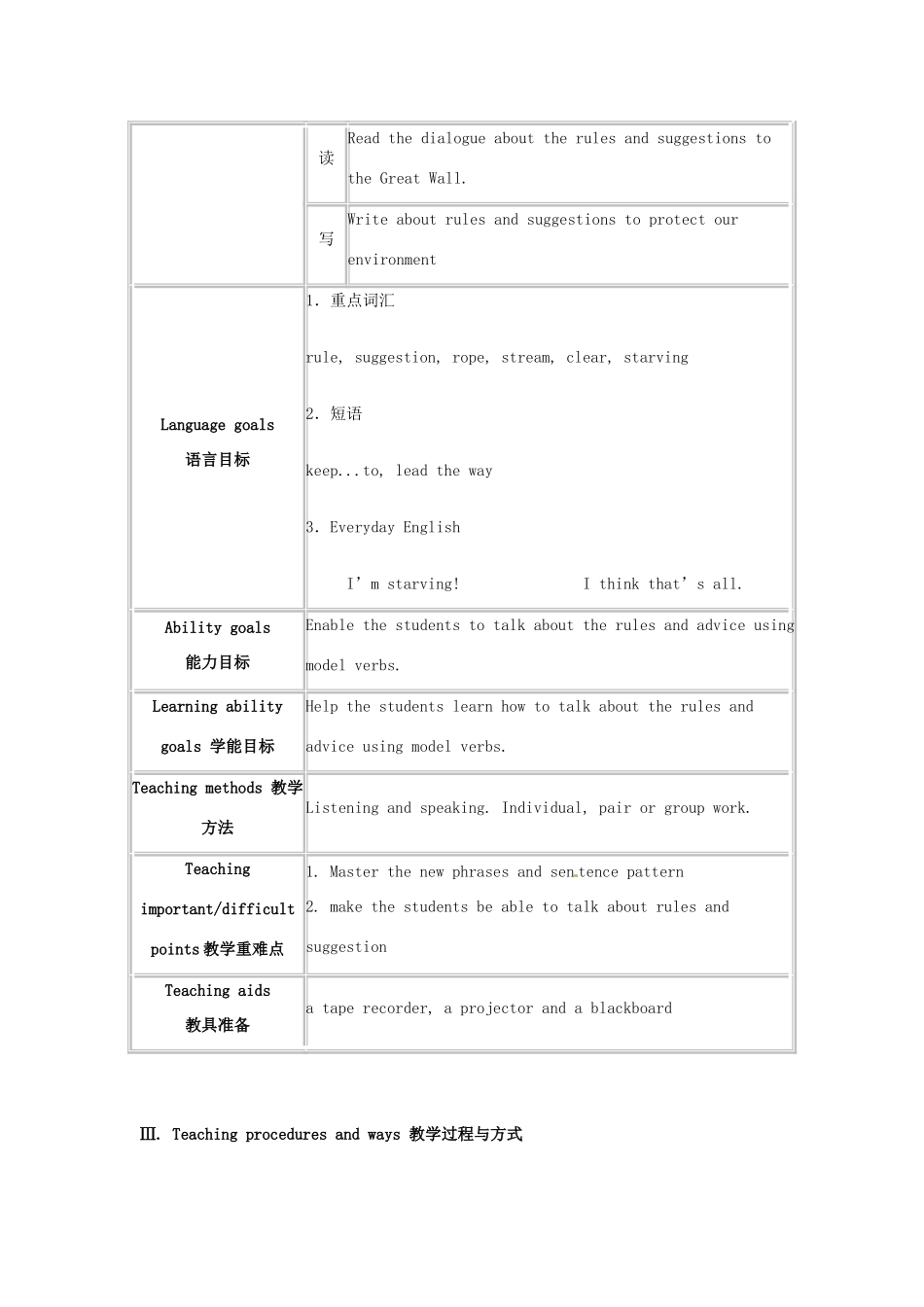 九年级英语下册 Module 5 Unit 1 You must keep to the path教案 外研版_第2页