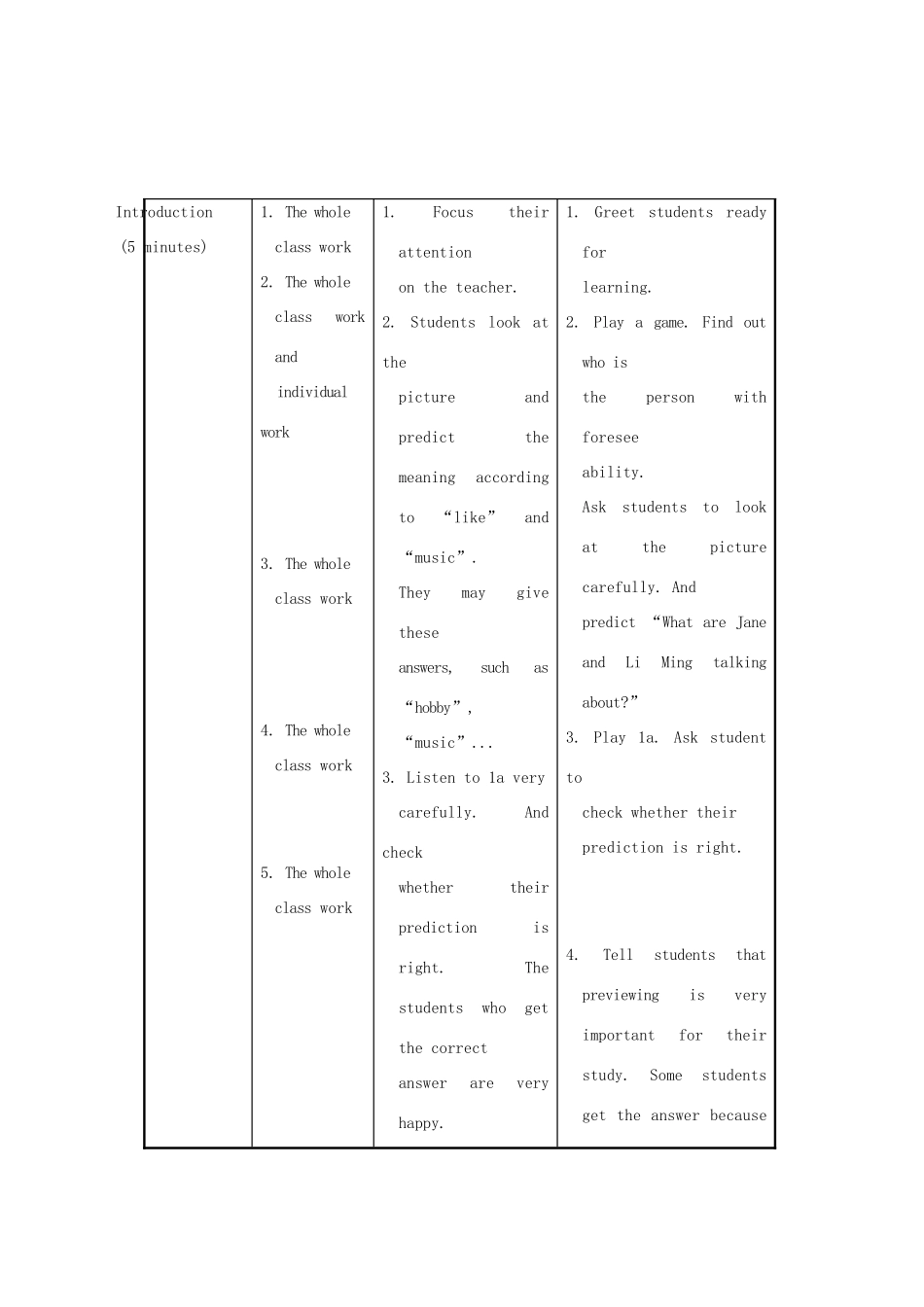 八年级英语上册 Unit 3 Our Hobbies Topic 2 What sweet music Section B教案 （新版）仁爱版_第3页