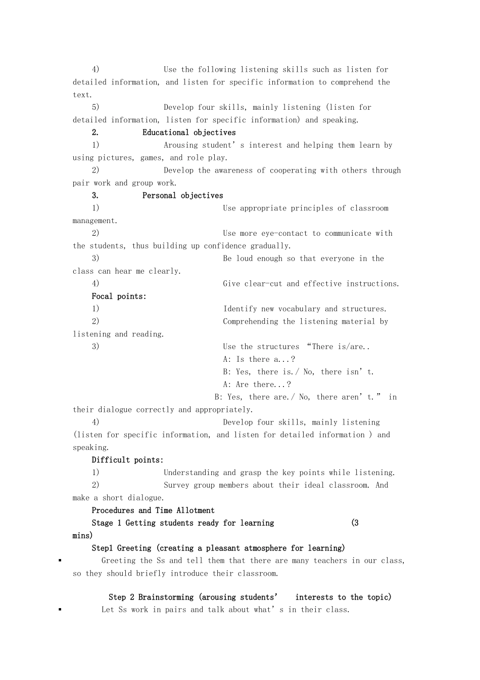 七年级英语上册 Module 3 My school Unit 1 There are thirty students in my class教学设计1 （新版）外研版-（新版）外研版初中七年级上册英语教案_第2页