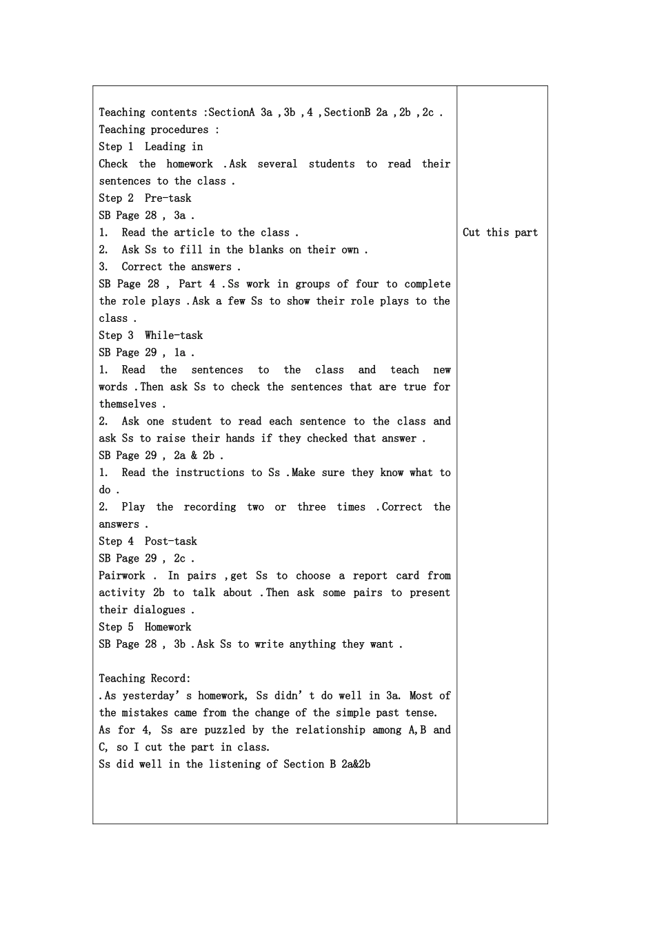 八年级英语下Unit4 教案5人教版_第3页