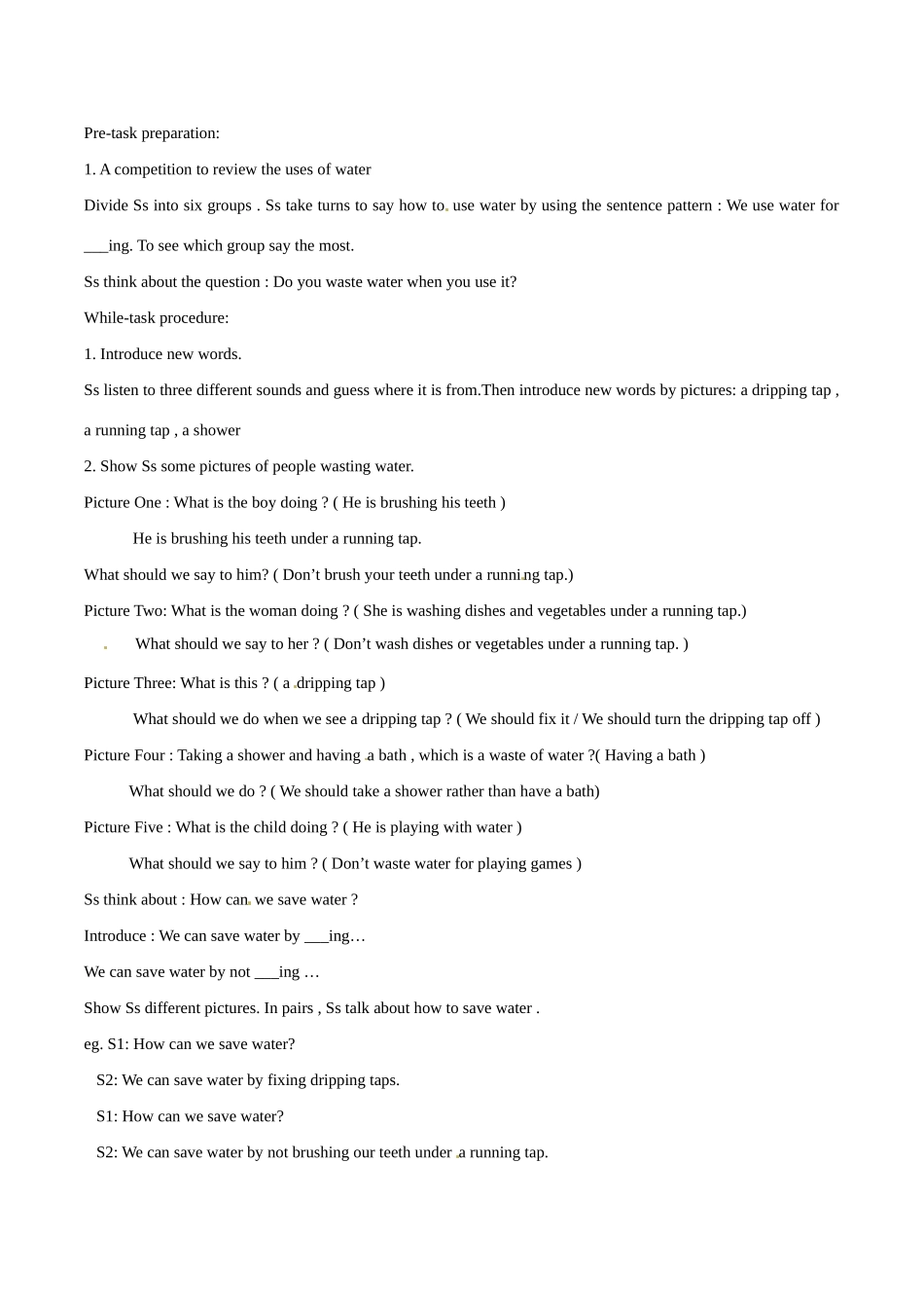 七年级英语：Module 3 Unit 3 Sea water and rain water Period 3教案上海牛津版_第2页