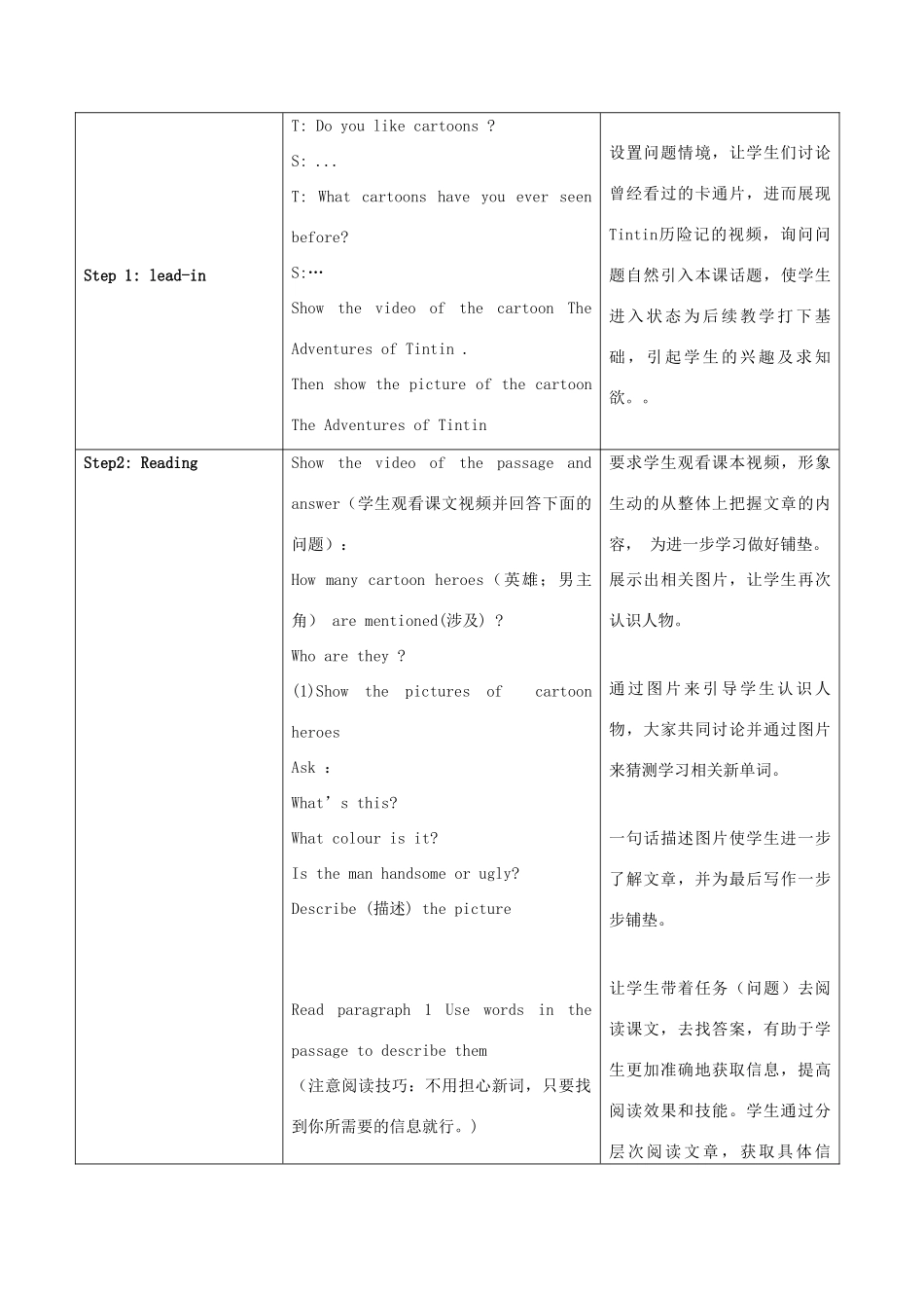 八年级英语下册 Module 5 Cartoon stories Unit 2 Tintin has been popular for over eighty years教案4 （新版）外研版-（新版）外研版初中八年级下册英语教案_第2页