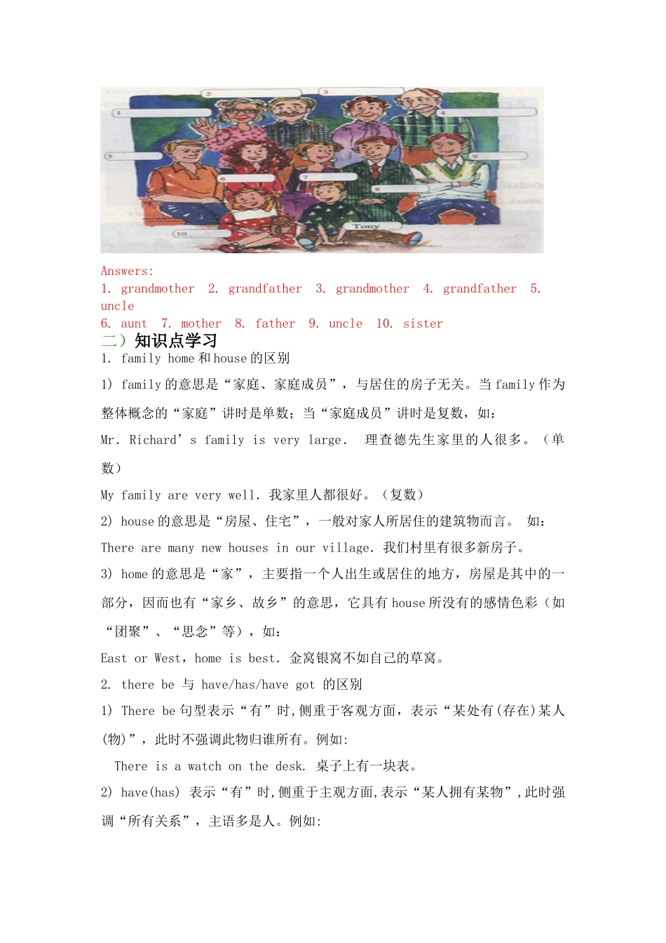 七年级英语上册 Module4教案 外研版_第2页