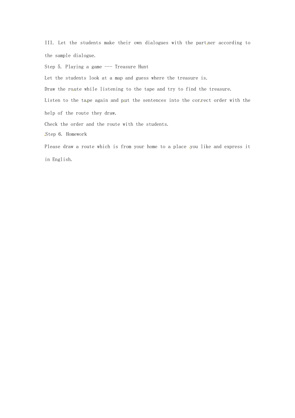 七年级英语下册 Unit 4 Finding your way教案 （新版）牛津版-（新版）牛津版初中七年级下册英语教案_第2页