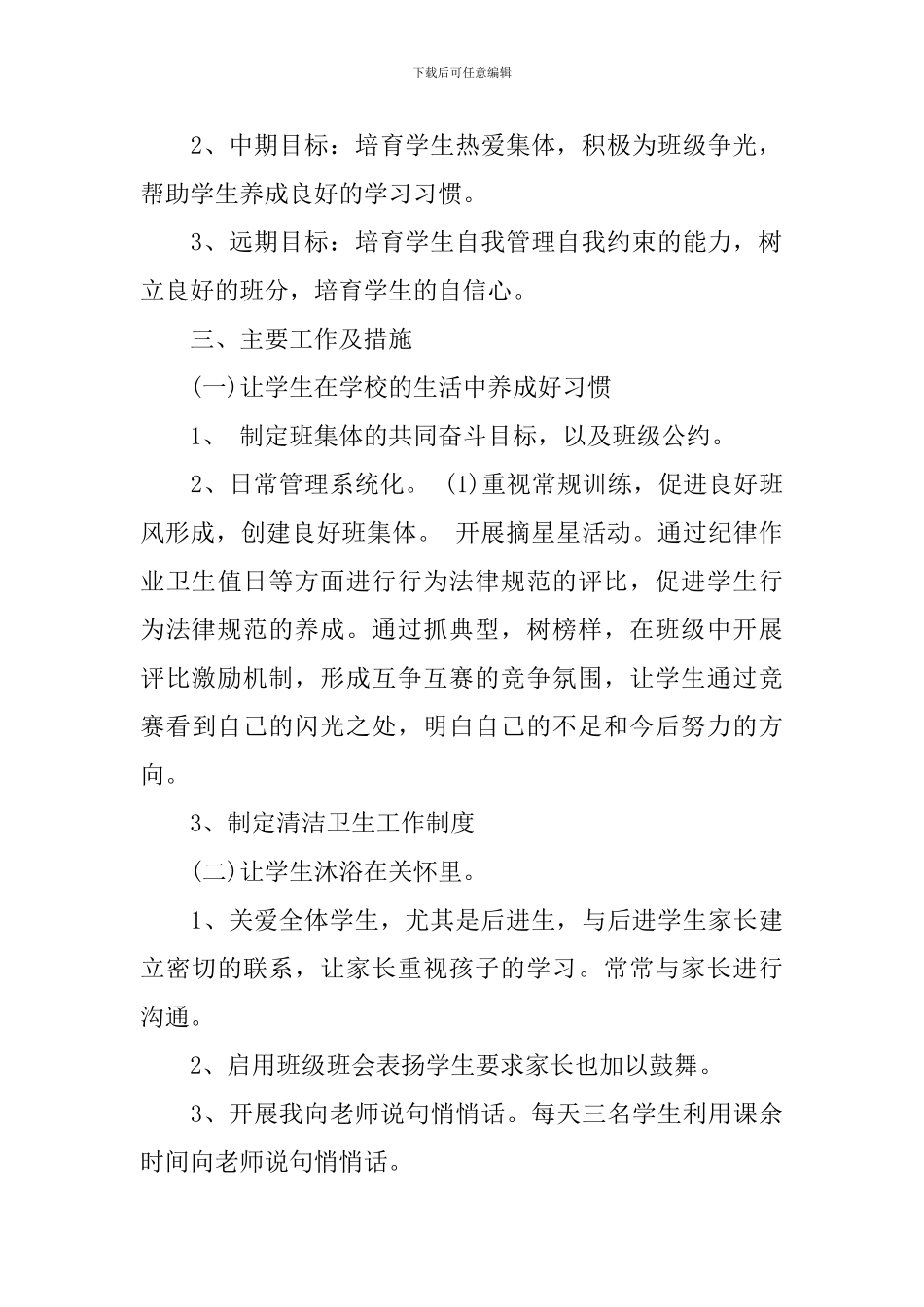 小学班主任试作计划_第2页