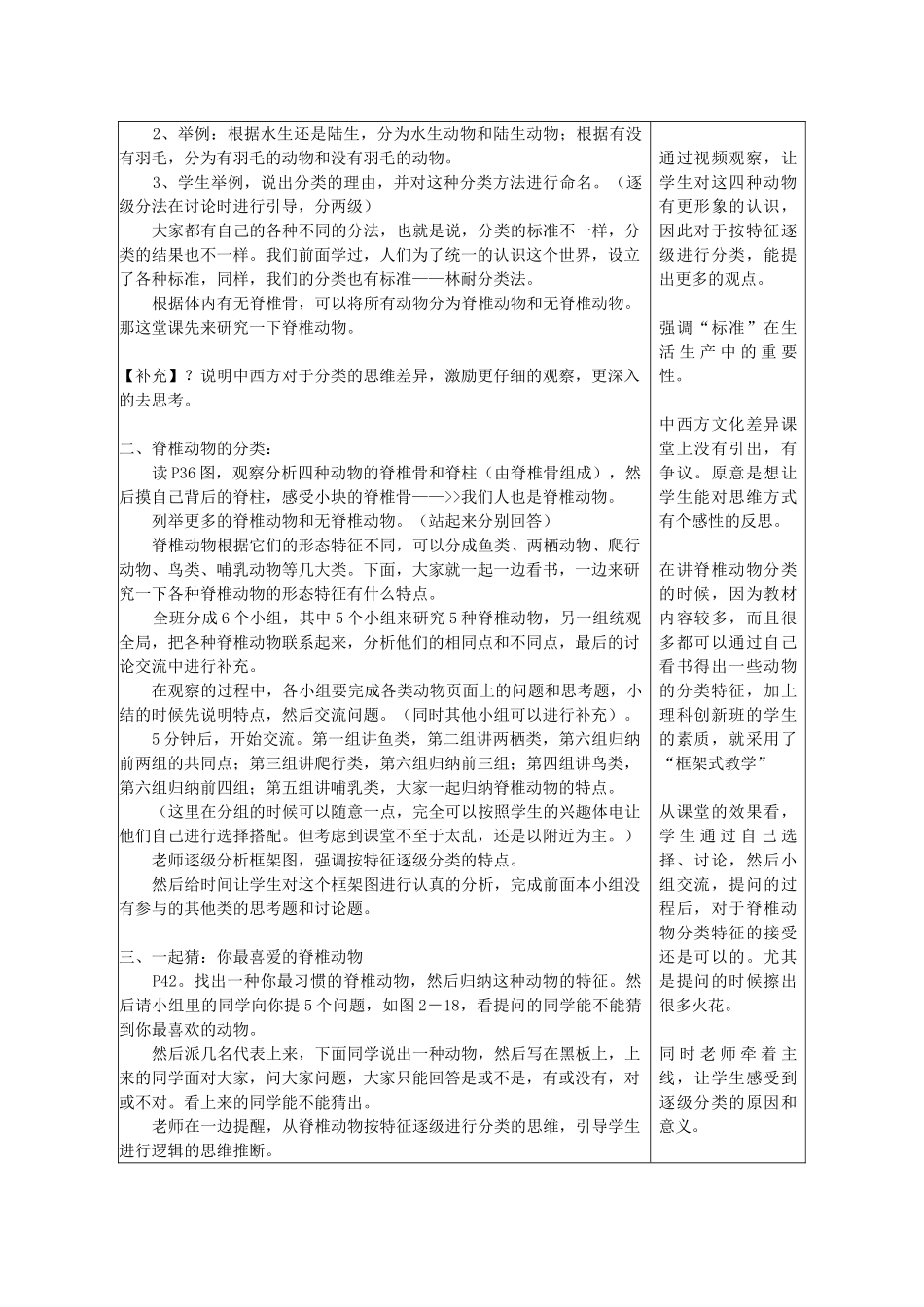 七年级科学上册《常见的动物》教案3 浙教版_第2页