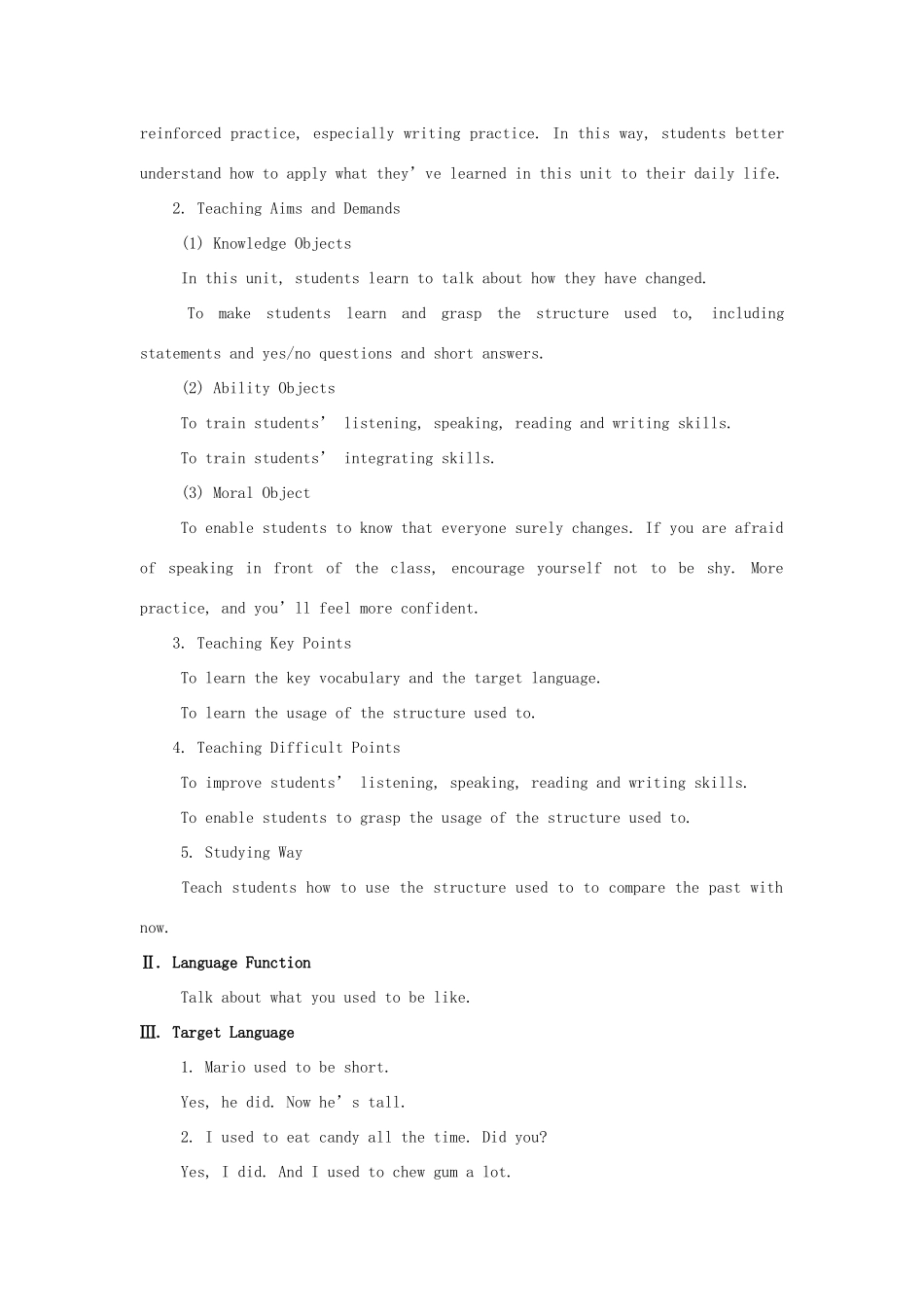 九年级英语全册 Unit 2 I used to be afraid of the dark The 1st Period示范教案 人教新目标版_第2页